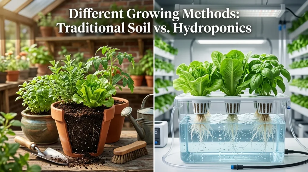 Different Growing Methods: Traditional Soil vs. Hydroponics