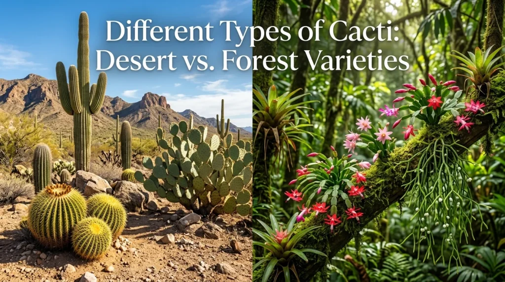 Different Types of Cacti: Desert vs. Forest Varieties