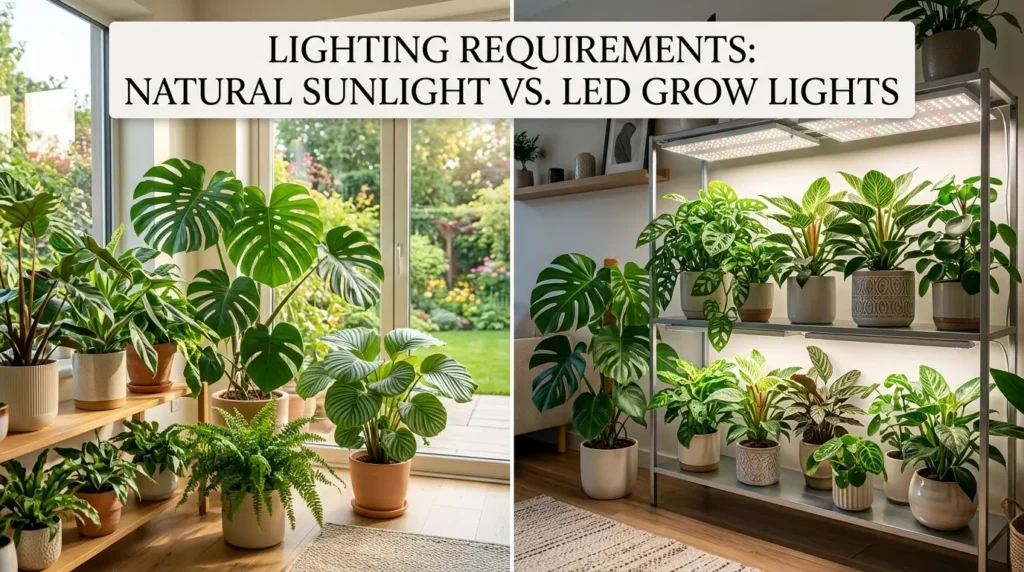 Lighting Requirements: Natural Sunlight vs. LED Grow Lights