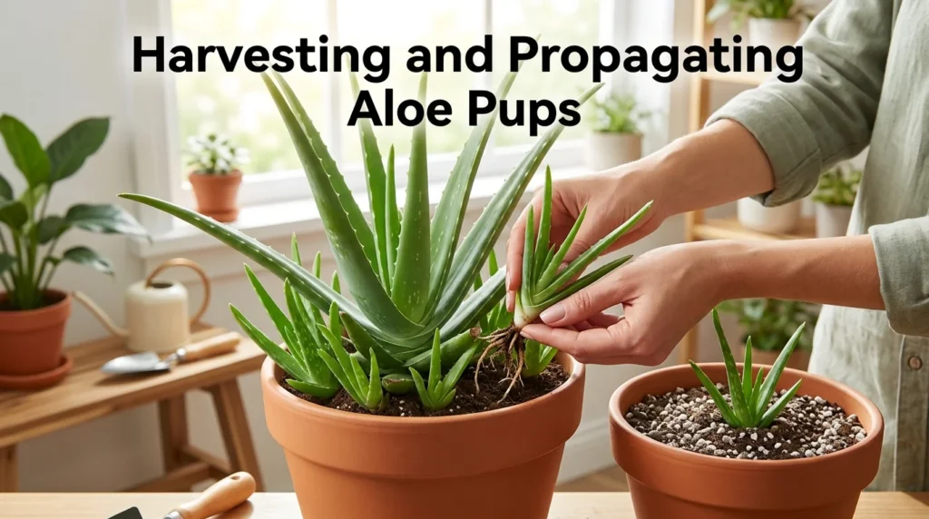 Aloe Plant Care Indoor: Harvesting Pups