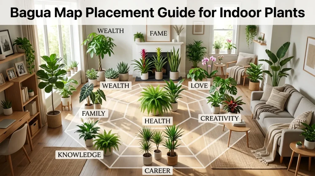 Feng Shui Indoor Plants Bagua Map