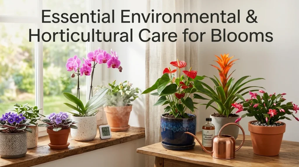 Indoor flowering plant bloom care guide