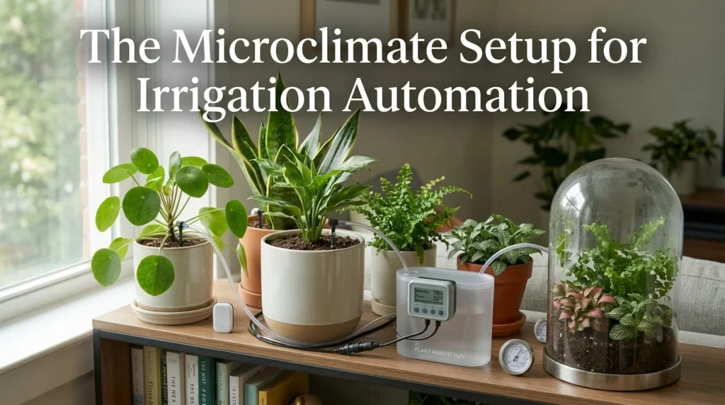 Indoor Plant Watering System Microclimate Setup