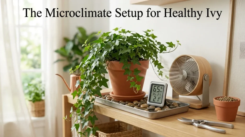 Ivy Plant Indoor Microclimate Setup