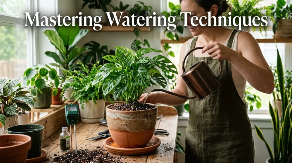 Large Leaf Indoor Plant Watering Techniques