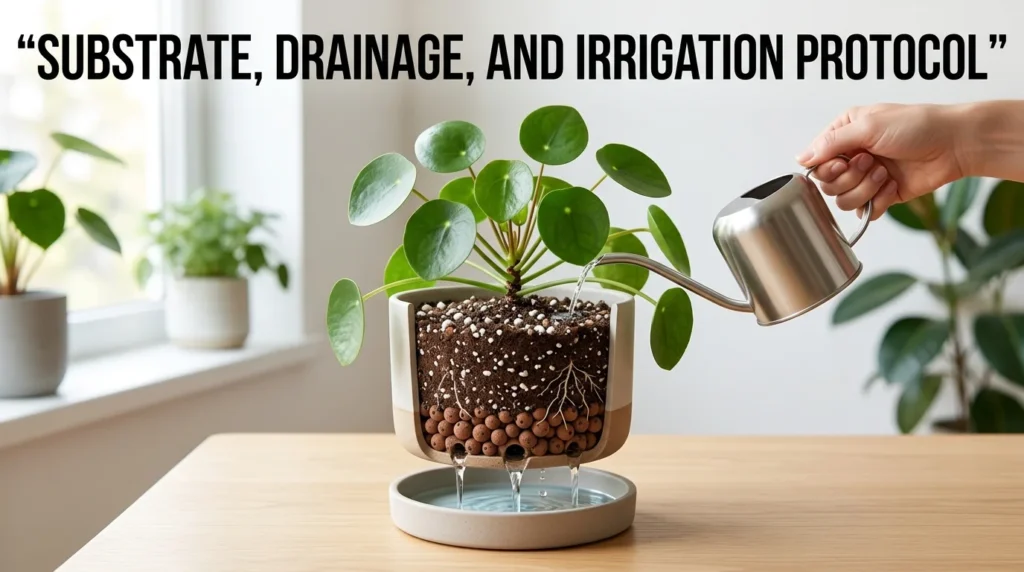 Lavender Plant Indoors Substrate Drainage Protocol