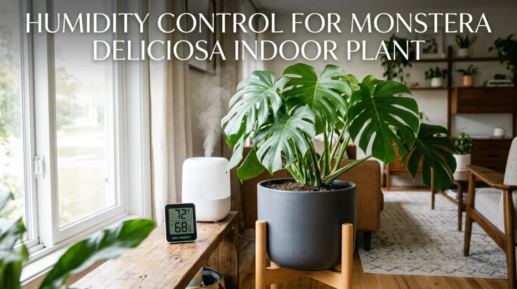 Monstera Deliciosa Indoor Plant Humidity Control
