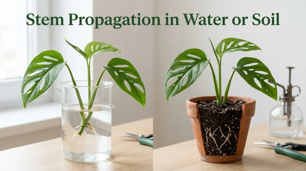Stem Propagation in Water or Soil