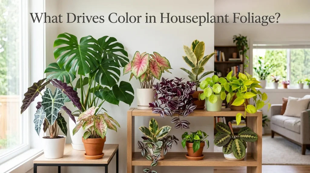 What Drives Color in Houseplant Foliage?