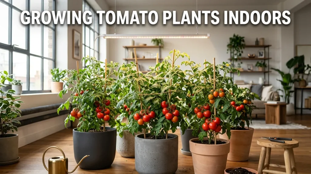 growing tomato plants indoors