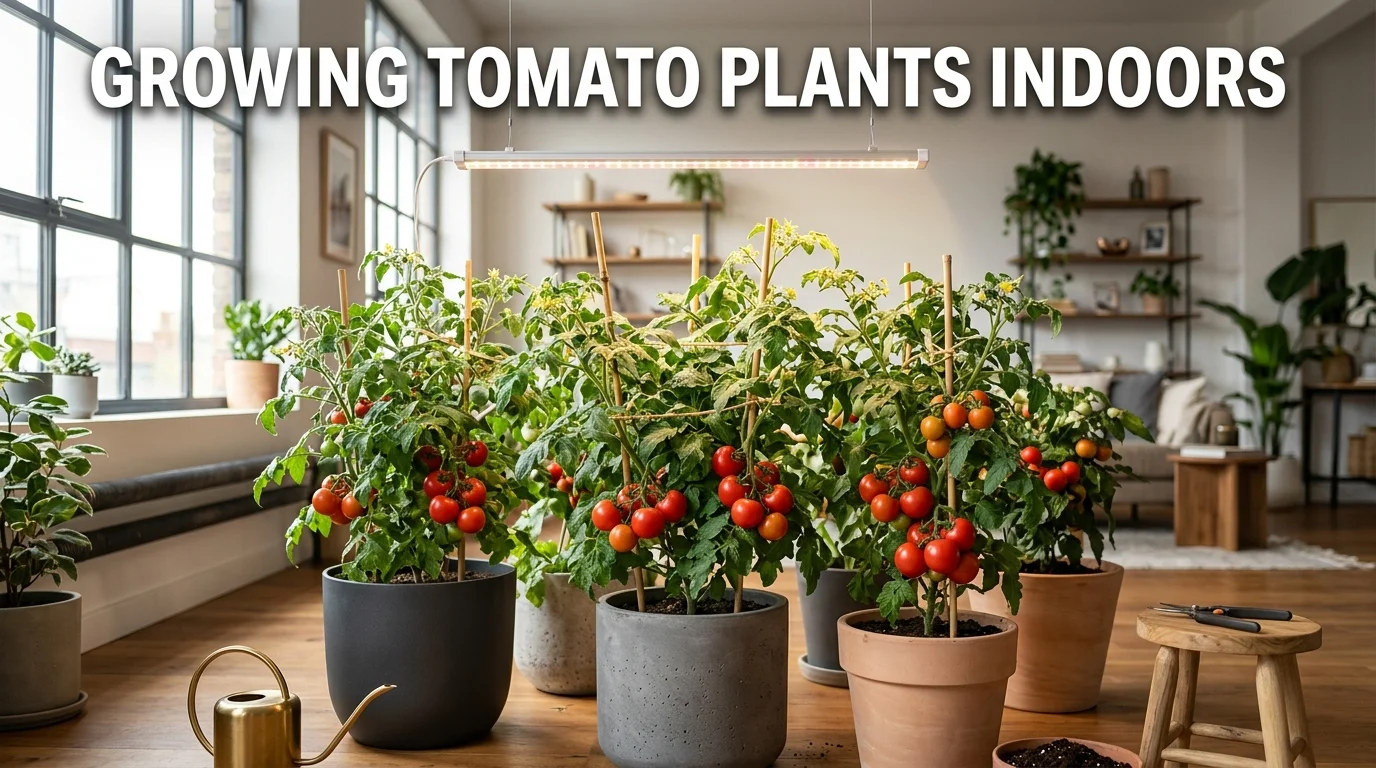 growing tomato plants indoors