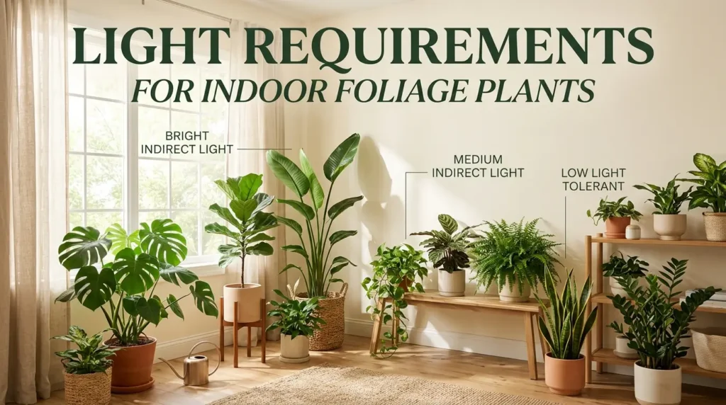 Light Requirements for Indoor Foliage Plants