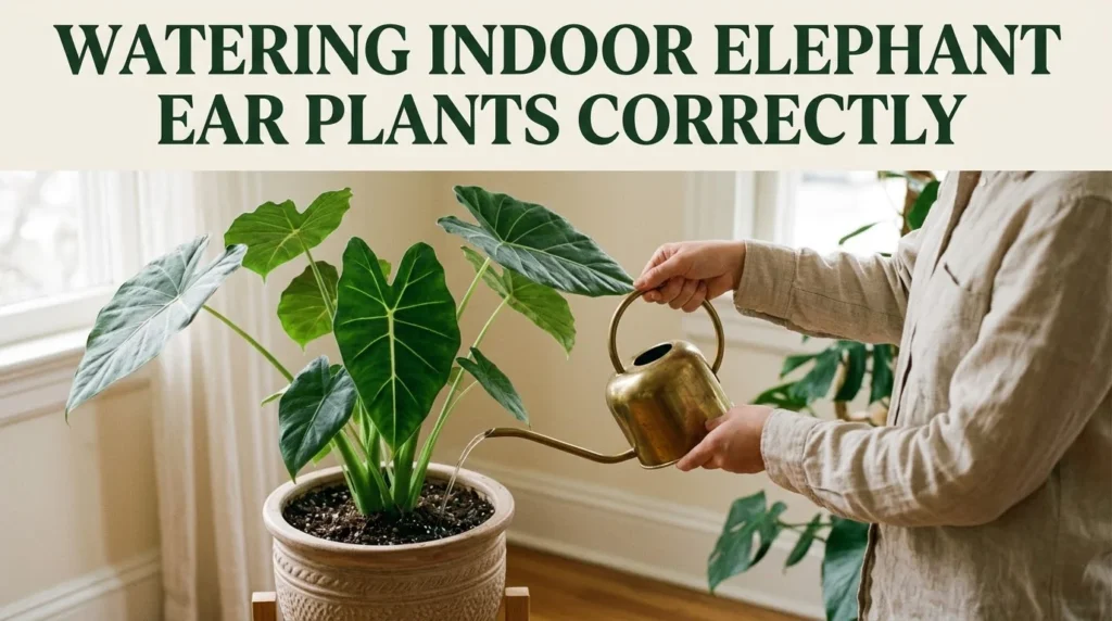 Watering Indoor Elephant Ear Plants Correctly